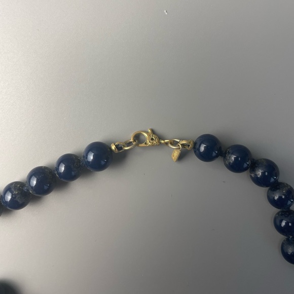 Vintage Monet Necklace Blue Bead Knotted Fashion Estate 31” - Picture 2 of 5